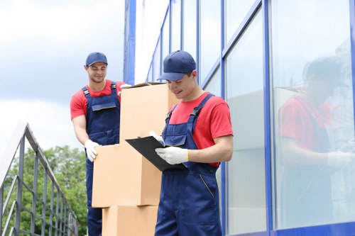 Customer loading items into a self-storage unit