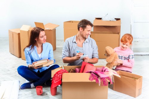 Staff preparing for office removals in Kidbrooke with packing and coordination