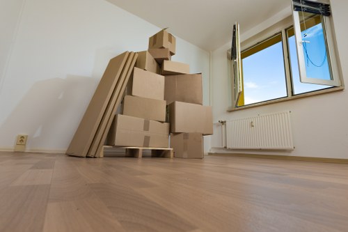 Moving day unloading furniture at a Kidbrooke property