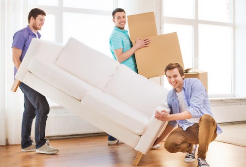 Furniture being loaded into a removal van in Kidbrooke