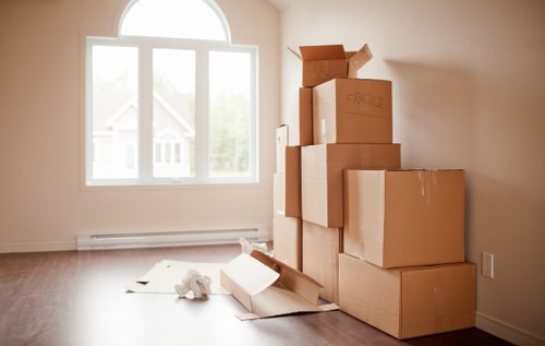 Family using household storage in Kidbrooke to free up space at home
