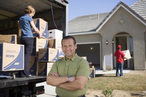 Packed boxes and home moving preparation in Kidbrooke
