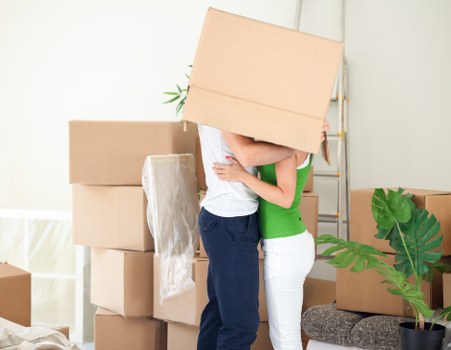 Business and household items arranged in Kidbrooke storage