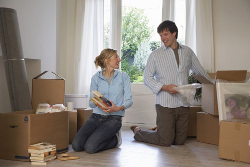Boxes and furniture stored safely in Kidbrooke household storage unit